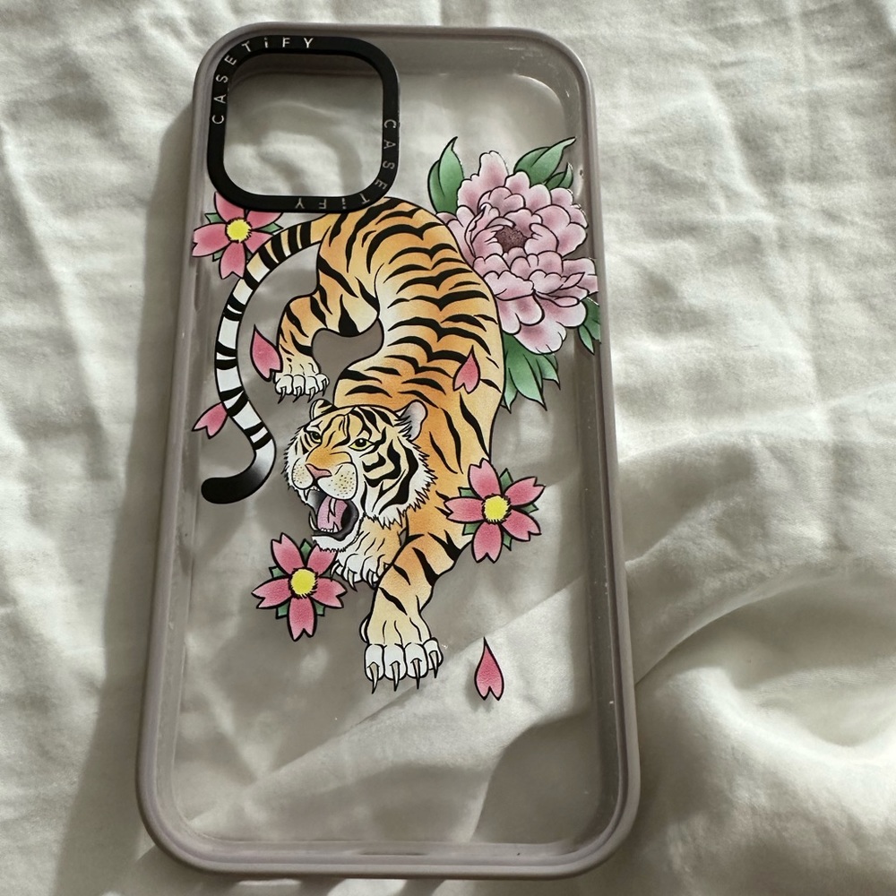 CASETiFY iPhone 12 tiger/flower case